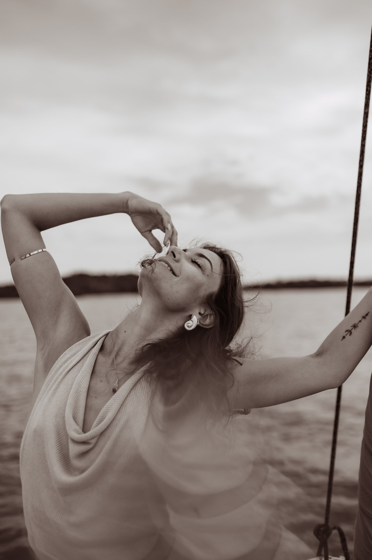 Kathrin Franke im goldenen Abendlicht